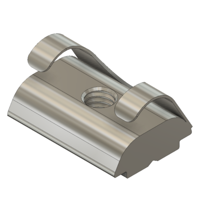 MODULAR SOLUTIONS ZINC PLATED FASTENER<BR>1/4" SQUARE NUT 30 W/POSITION FIX